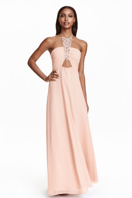 Abito lungo in chiffon H&M 69,99€